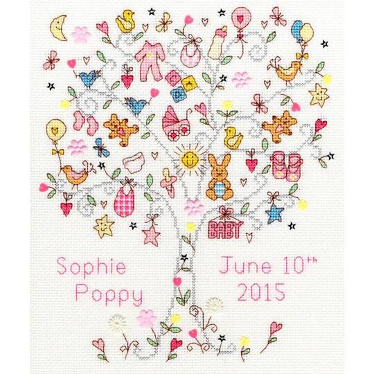 Bothy threads counted cross stitch kit love baby girl XKA7